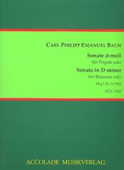 Bach, Carl Philipp Emanuel: Sonate d-Moll Wq132 (H562) für Fagott 
