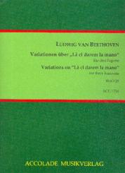 Beethoven, Ludwig van: Variationen über Là ci darem la mano WoO28 für 3 Fagotte, Partitur und Stimmen 