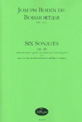 Boismortier, Joseph Bodin de: 6 Sonates op.40 für 2 Fagotte (Violoncelli/Violen da gamba/Bassinstrument und Bc), 2 Spielpartituren (Bc nicht ausgesetzt) 