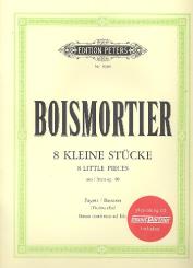 Boismortier, Joseph Bodin de: 8 kleine Stücke aus op.40 (+CD) für Fagott und Klavier 