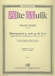 Danzi, Franz: Quintett g-Moll op.56,2 für Flöte, Oboe, Klarinette, Horn in F und Fagott, Stimmen 