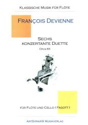 Devienne, Francois: 6 konzertante Duette op.83 für Flöte und Violoncello (Fagott), Spielpartitur 