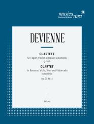 Devienne, Francois: Quartett g-Moll op.73,3 für Fagott, Violine, Viola und Violoncello, Stimmen 