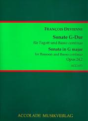 Devienne, Francois: Sonate G-Dur op.24,2 für Fagott und Bc 
