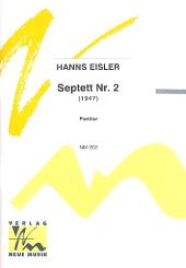 Eisler, Hanns: Septett Nr.2 (1947) für Flöte, Fagott, Klarinette, 2 Violinen, Viola und Violoncello, Partitur 
