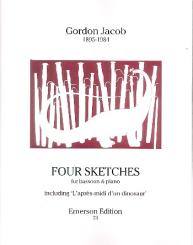Jacob, Gordon Percival Septimus: 4 Sketches for bassoon and piano 