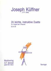 Küffner, Joseph: 24 leichte instruktive Duette für 2 Fagotte (Posaunen), Spielpartitur 