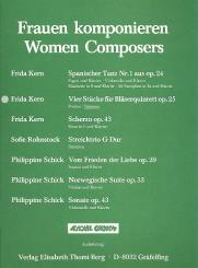 Kern, Frida: 4 Stücke op.25 für Flöte, Oboe, Klarinette, Horn und Fagott, Stimmen 
