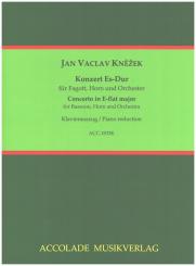 Knezek, Jan Václav: Konzert Es-Dur für Fagott, Horn und Orchester, Klavierauszug mit Solostimmen 