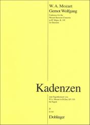 Mozart, Wolfgang Amadeus: Kadenzen zum Fagottkonzert B-dur KV191, Wolfgang, Gernot, Bearb. 