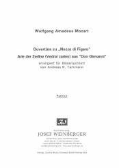 Mozart, Wolfgang Amadeus: Ouvertüre zu 'Hochzeit des Figaro' und Arie der Zerline aus 'Don Giovanni' für Flöte, Oboe, Klarinette, Horn, Fagott, Partitur 