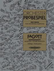 Orchester Probespiel für Fagott / Kontrafagott 