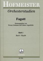 Orchesterstudien Band 1 Bach und Haydn für Fagott 