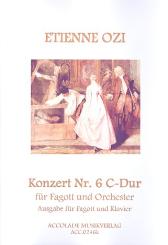 Ozi, Etienne: Konzert C-Dur Nr.6 für Fagott und Orchester für Fagott und Klavier 