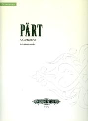 Pärt, Arvo: Quintettino für Flöte, Oboe, Klarinette, Horn und Fagott, Stimmen 