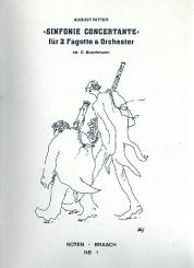 Ritter, August Gottfried: Sinfonie concertante für 2 Fagotte und Orchester für 2 Fagotte und Klavier, (Klavierauszug mit Stimmen) 