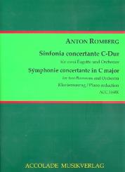 Romberg, Anton: Sinfonie concertante C-Dur für 2 Fagotte und Orchester für 2 Fagotte und Klavier 