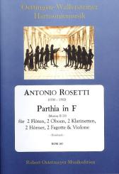 Rosetti, Antonio (Franz Anton Rössler): Parthia F-Dur für 2 Flöten, 2 Oboen, 2 Klarinetten, 2 Hörner, 2 Fagotte und Violone, Partitur und Stimmen 