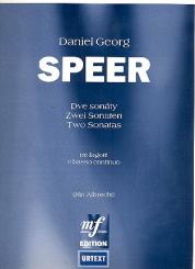 Speer, Daniel Georg: 2 Sonaten für 3 Fagotte und Bc, Partitur und Stimmen 