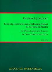 Triebert, Charles: Fantaisie concertante über L'Italiana in Algieri von Rossini für Oboe, Fagott und Klavier, Partitur und Stimmen 