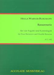 Warner-Buhlmann, Helga: Bassonnerie für 4 Fagotte und Kontrafagott Partitur und Stimmen 