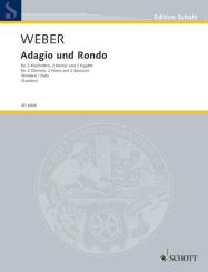 Weber, Carl Maria von: Adagio und Rondo für 2 Klarinetten, 2 Hörner und 2 Fagotte, Partitur und Stimmen 