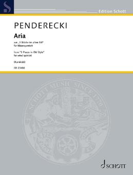 Penderecki, Krzysztof: Aria für Flöte, Oboe, Klarinette, Horn und Fagott, Partitur und Stimmen 